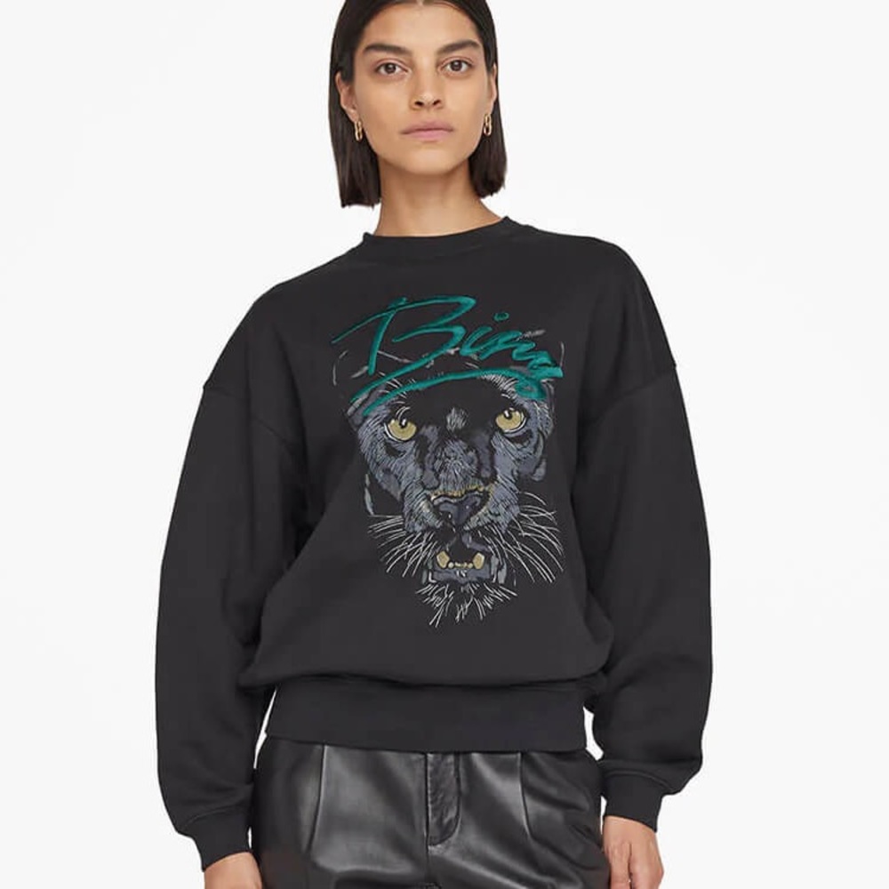 Anine Bing Kenny Panther Sweatshirt (small)